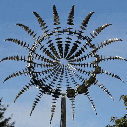 Aerospin ™ | Spinner de jardín de molino de viento de metal cinético