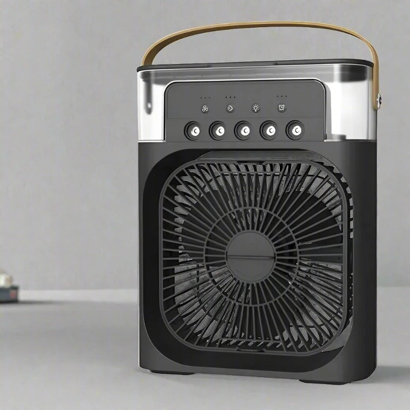 BreezyBuddy™: 3-in-1 Fan, Humidifier & Night Light (Compact Cooling & Comfort)