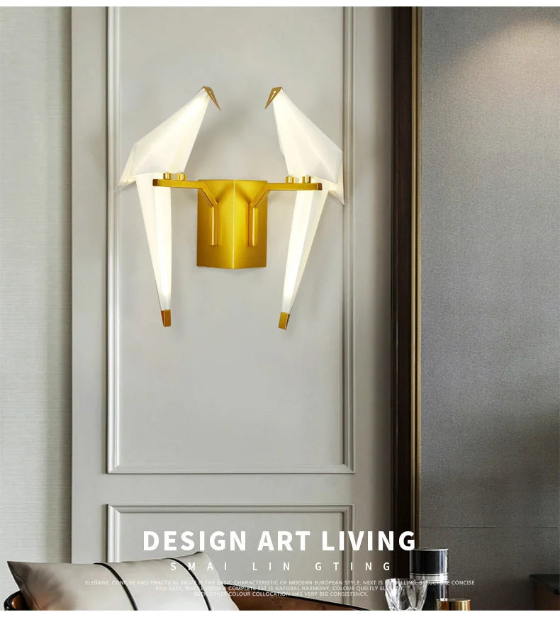 LumeCrafter™ | Applique Grue en Papier