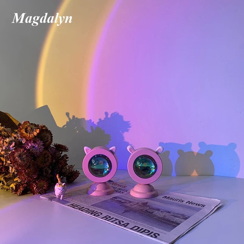 RainbowGlow™ | Mini Sunset Projection Lamp