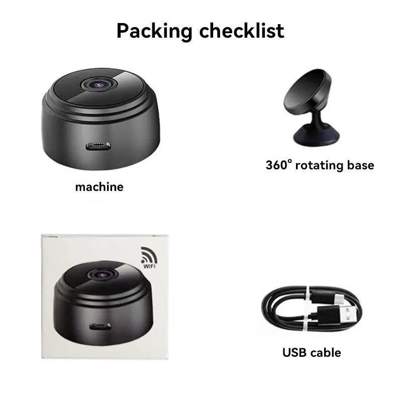 A9 Wifi Mini Camera - Registradora de video y voz inalámbrica | SecureView ™