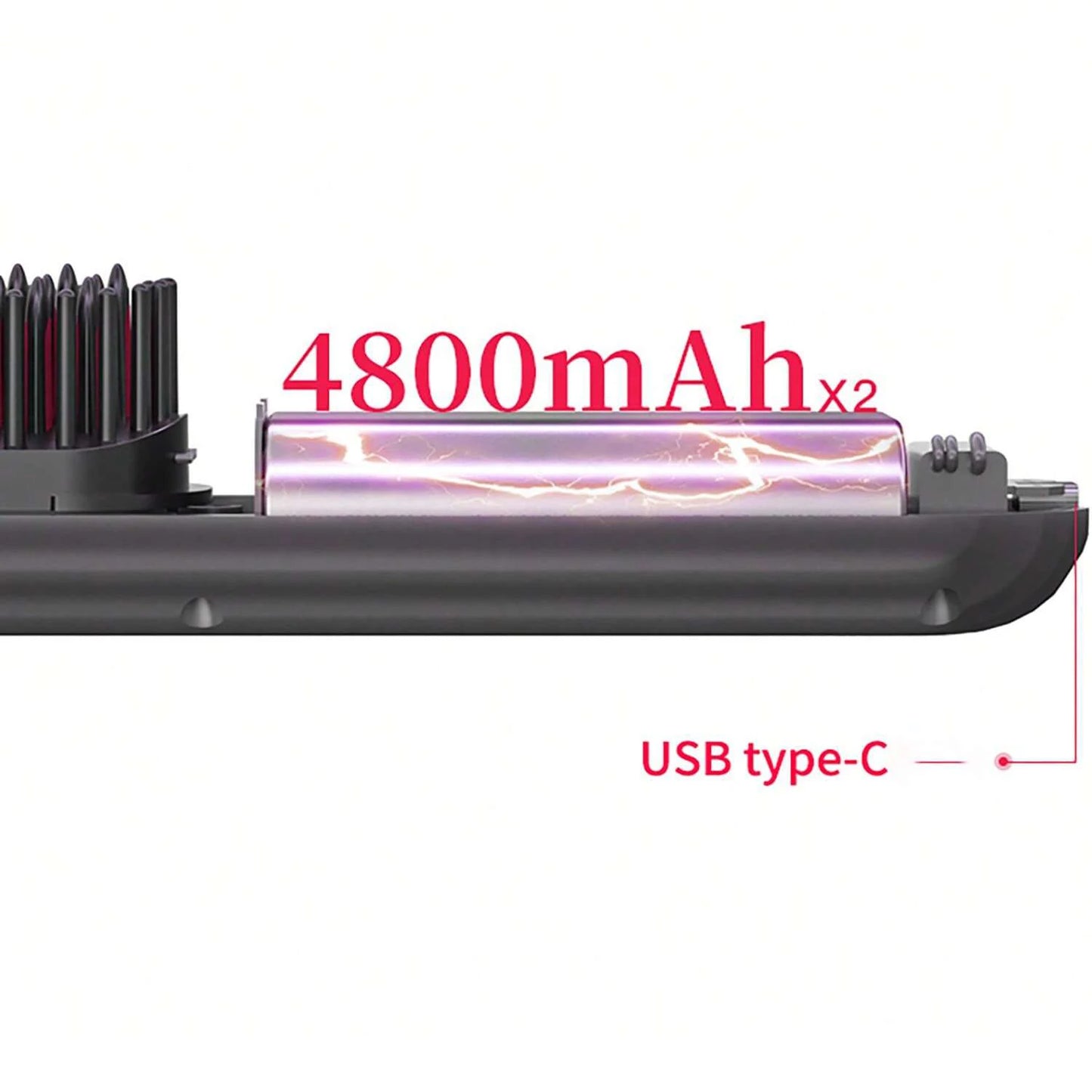 Glowlock ™ | Tragbares kabelloses Haarglätterbürste