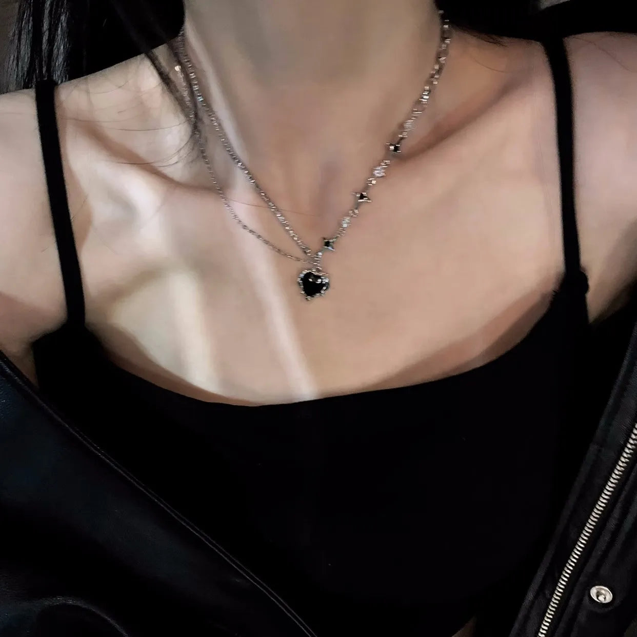 Colar de zircão de estrela y2k