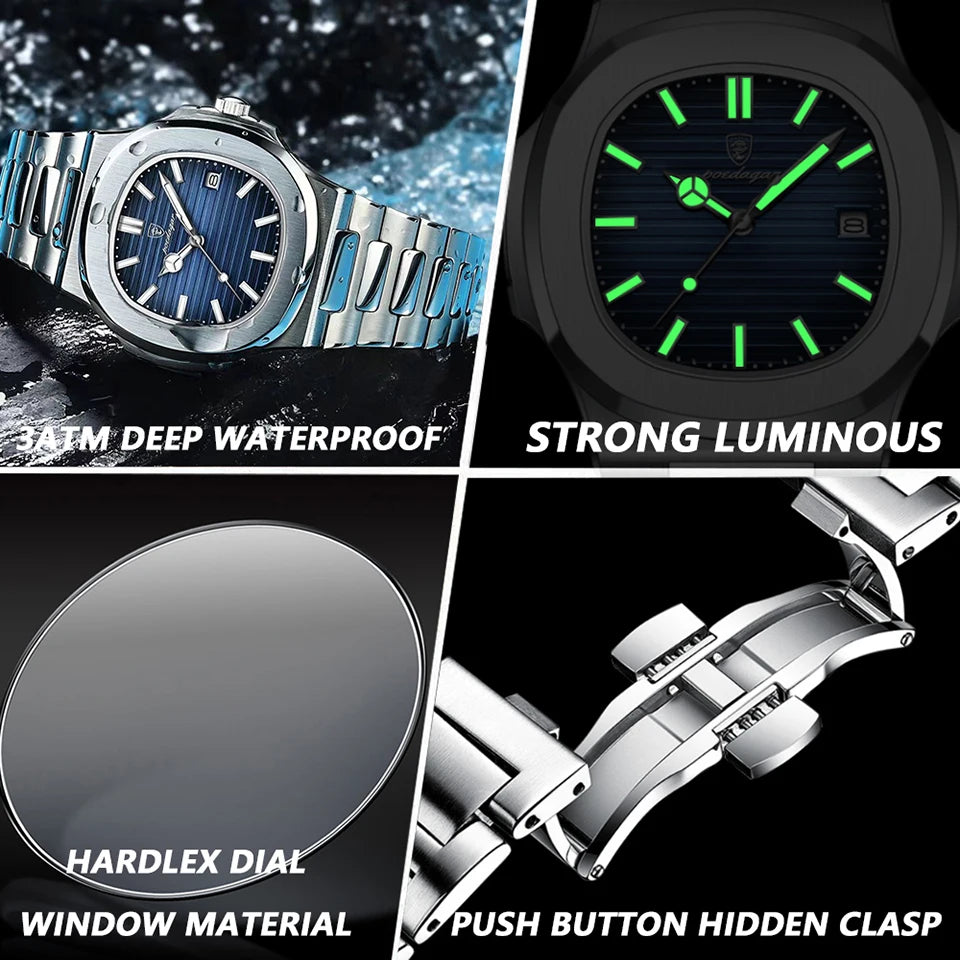 Poedagar ™ | Luxury Business Waterproof Watch