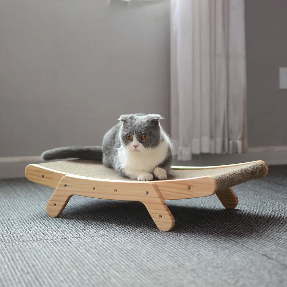 Ndotohuis ™ | Cat Haven 3 en 1 Scratcher de madera