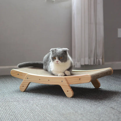 Ndotohuis ™ | Cat Haven 3 en 1 Scratcher de madera