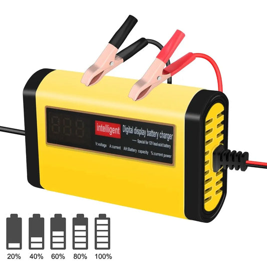 AutoCharge™ | Digital LCD Car Battery Charger - 2A Fast Charging