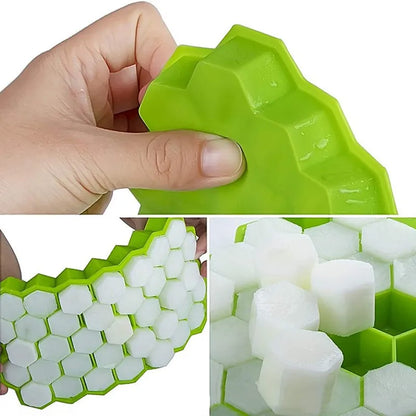 Honeycomb 37 Lattice Cube Tray Maker with Lid - Perfect for Ice, Chocolate, and More - by ndotohuis