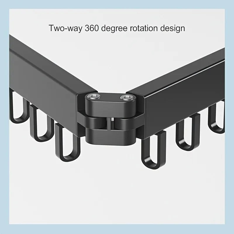 Space-Saving Foldable Wall Drying Rack: Aluminum alloy drying rack that folds flat against the wall when not in use, maximizing drying space.