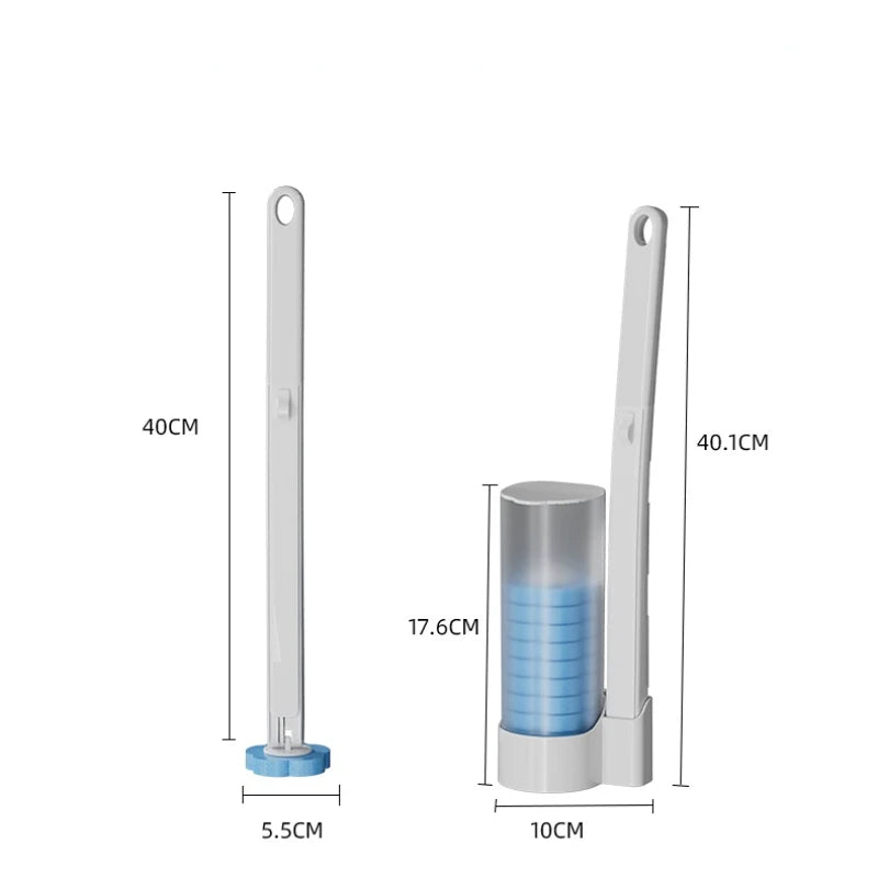 CleanEaseMC | Brosse de toilette jetable murale