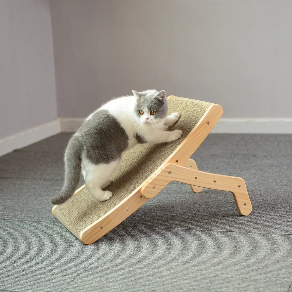 Ndotohuis ™ | Cat Haven 3 en 1 Scratcher de madera