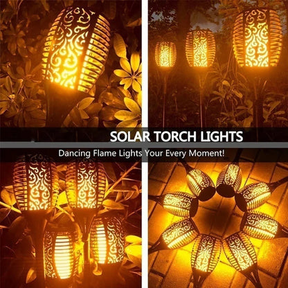 Solar Flame Torch Lights- Flickering Light Waterproof Garden Decoration Outdoor Lawn Path Yard Patio Floor Lamps | Ndotohuis™