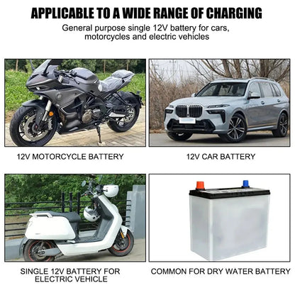 AutoCharge™ | Digital LCD Car Battery Charger - 2A Fast Charging