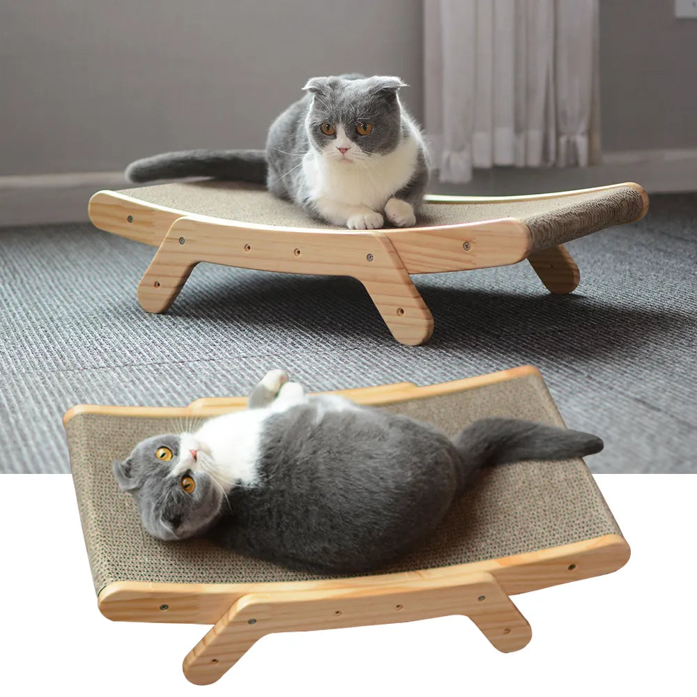 Ndotohuis ™ | Cat Haven 3 en 1 Scratcher de madera