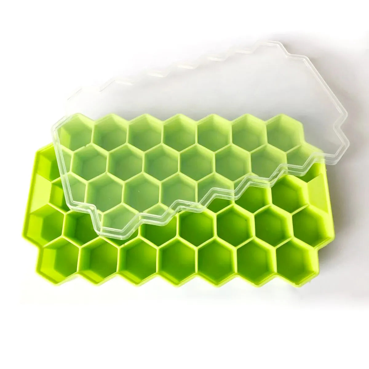 Honeycomb 37 Lattice Cube Tray Maker with Lid - Perfect for Ice, Chocolate, and More - by ndotohuis