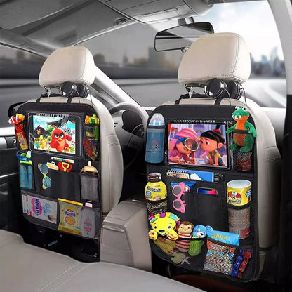 TravelEase™ | Car Back Seat Organizer with Touch Screen Tablet Holder