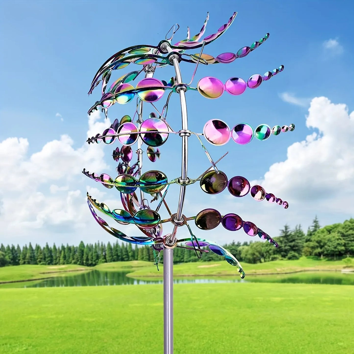 Unique Kinetic Metal Windmill Spinner for Garden, Lawn, and Patio – Wind-Powered Outdoor Decoration