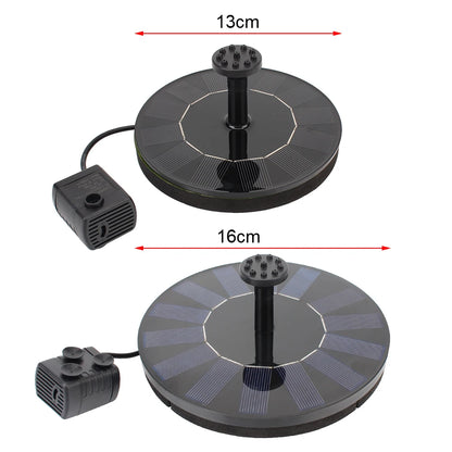 SolarFountain™ | Floating Garden Waterfall Pump in a bird bath, creating a serene and eco-friendly water feature in a garden setting.